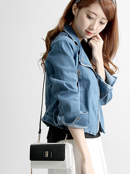 WEGO/リボンウォレットショルダーバッグ