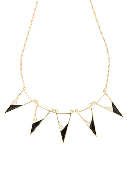 WEGO/バイカラートライアングルネックレス