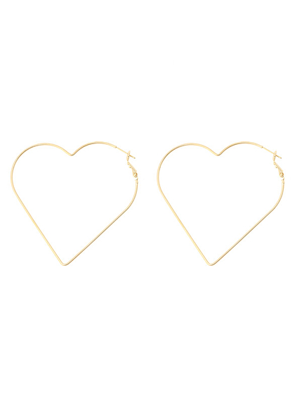 WEGO/ハートフープピアス