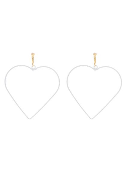 WEGO/ハートフープイヤリング