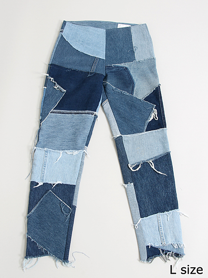 WEGO/パッチワークデニムパンツ
