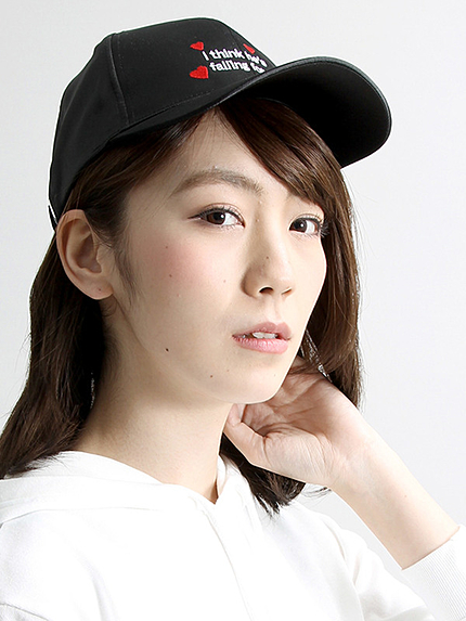 WEGO/ハート文句キャップ