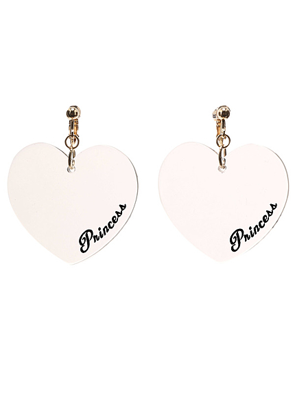 WEGO/ロゴハートイヤリング