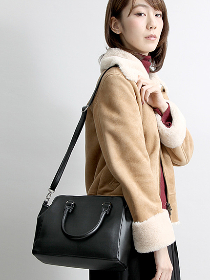 WEGO/2WAYダブルファスナーショルダーバッグ