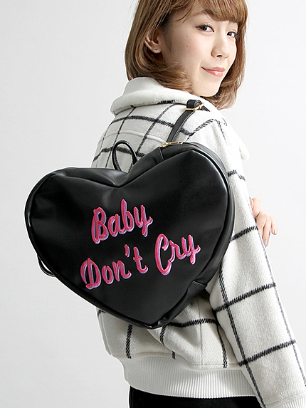 WEGO/ハート型刺繍リュック