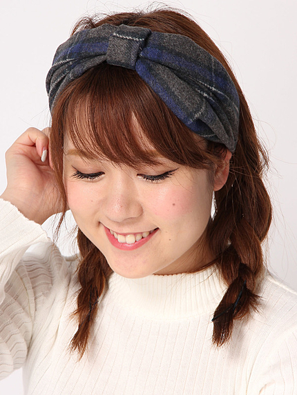 WEGO/チェックヘアバンド