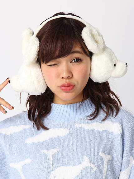 WEGO/ウサギヌイグルミ耳あて