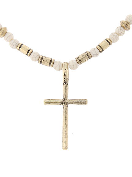 WEGO/クロスビーズネックレス