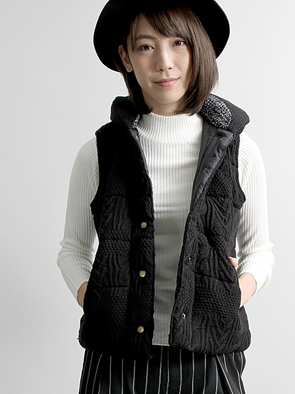 WEGO/ニット中綿ベスト