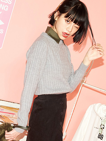 WEGO/ケーブルセーター