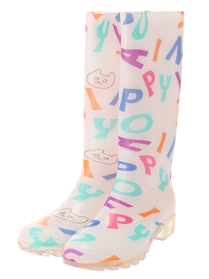 WEGO/総柄レインブーツ
