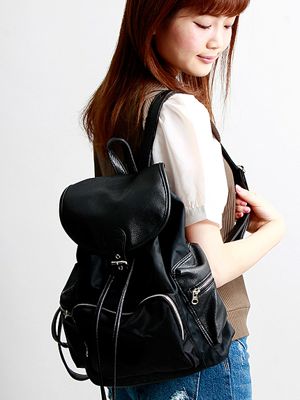 WEGO/ZIPポケットリュック