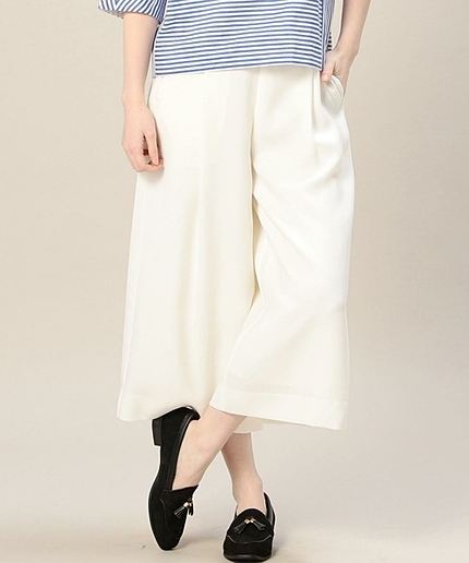 BY ジョーゼット8分丈ガウチョパンツ/ライナー