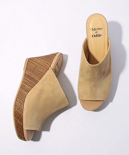 【WEB限定】O ウェッジミュール サンダル80●