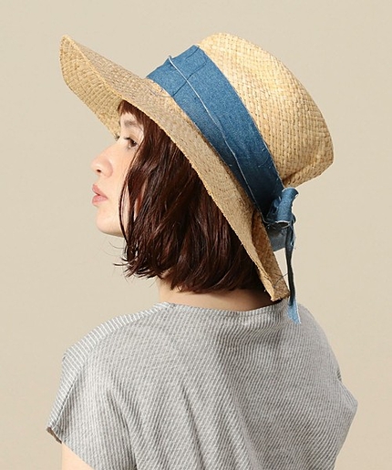BY Lola HATS デニムリボンハット