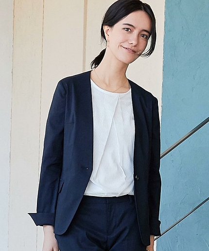 CR L/N/PU N/ラペル 1B ジャケット-P