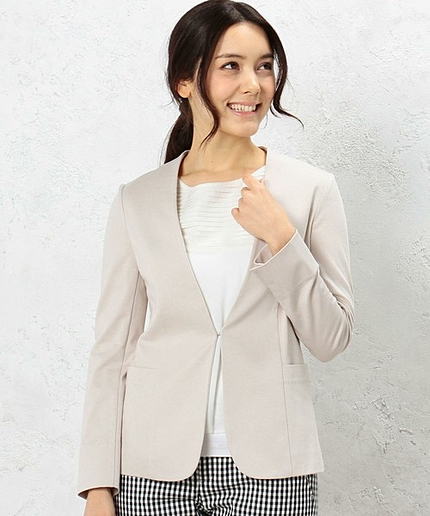 CR C ポンチ ノーカラー ジャケット