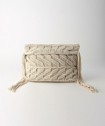ne Quittez pasマクラメクラッチバッグ/n/Q/p MACRAME CLT