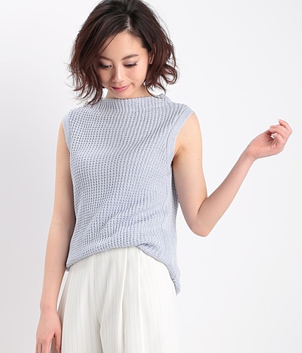 リネンニットベスト