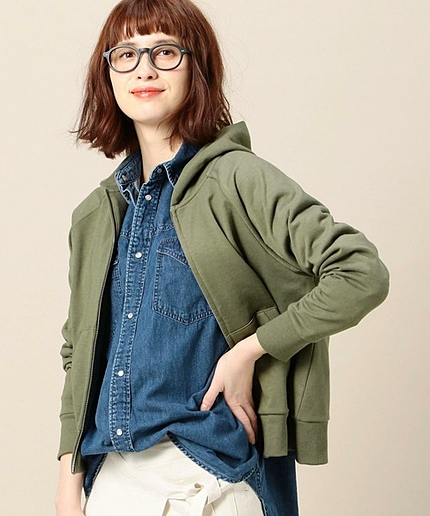 BY ショートワイドジップパーカ o