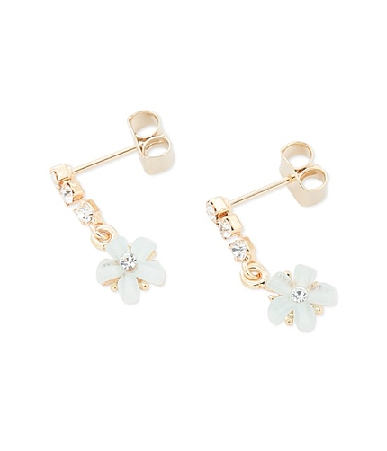 ガラスフラワーピアス