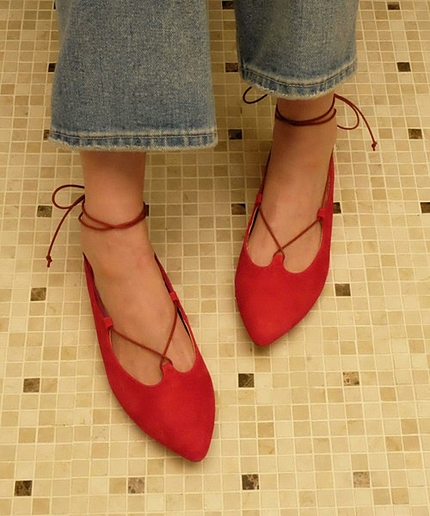 レースアップフラットシューズ/AEBFC LaceUP FLT