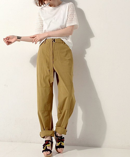 ◇UWMM CTN チノ ベルト パンツ