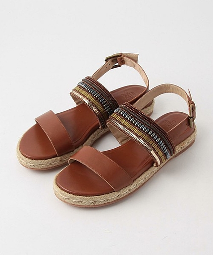 ne Quittez pas ビーズ エスパ サンダル / ヌキテパ