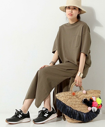 ＜OSHIMA REI（おおしま　れい）＞ポケット ワンピース