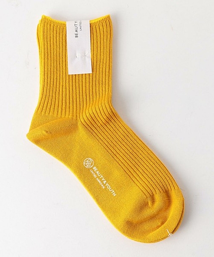 BY レーヨンシルクリブカラーソックス16SS