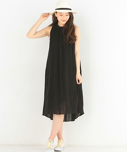 ne Quittez pasギャザーノースリーブワンピース/n/Q/p GATHERED NSL OP