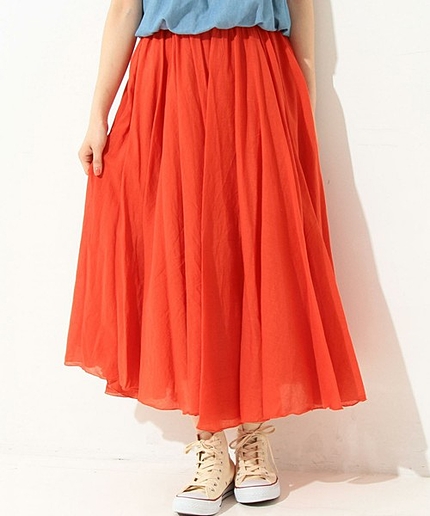 コットンボイルマキシスカート/AEBFC C/BOIL MAXI SK