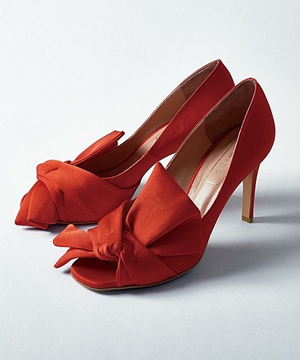 OID タイリボン オープントゥパンプス90