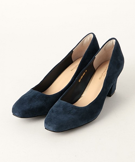 BY スウェード スクエアトゥパンプス o