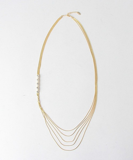 <closet story> チェーン&パール ロングネックレス