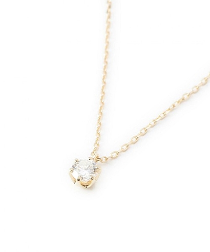 BY K10 0.1CTダイヤモンドネックレス