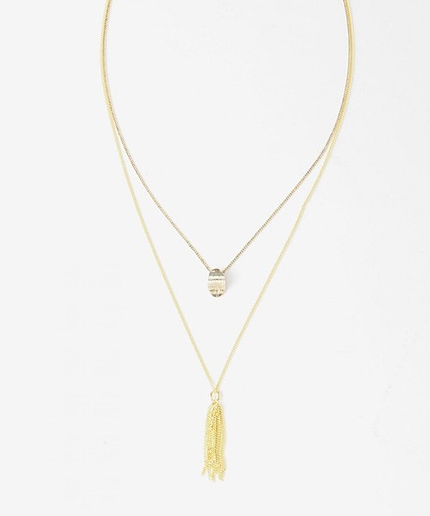 KC フリンジ&プレート2レン/ネックレス