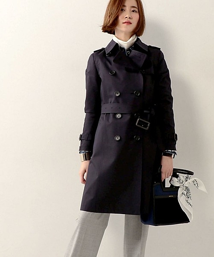 ○UBBT ギャバ トレンチコート SS