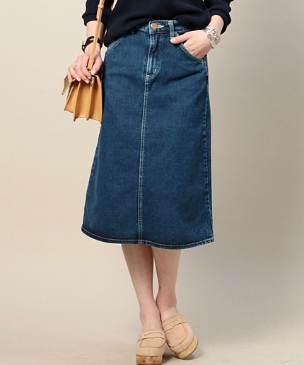 ＜LEE＞デニムミドルスカート
