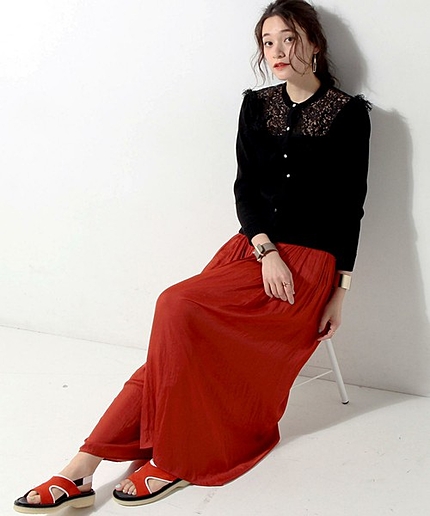 ＜Kaon（カオン）＞レース フリンジ カーディガン■■■