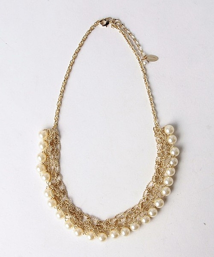 GB レースチェーン&パールST/ネックレス