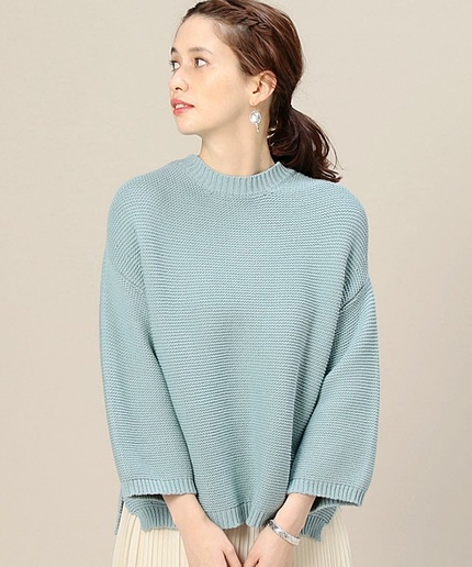 BY 5G コットンナイロン ガーター8分袖ニット