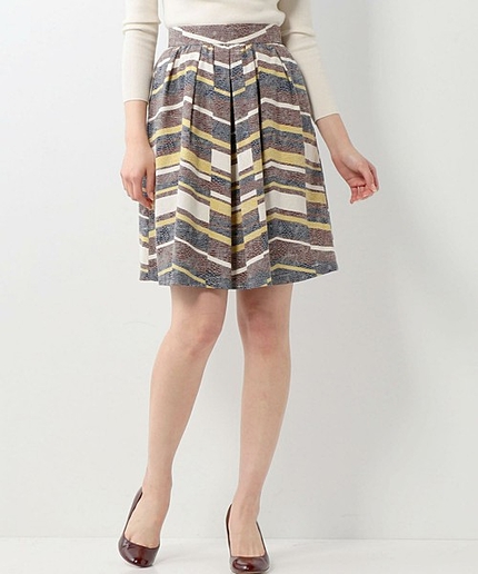 ☆JC イレギュラーボーダー スカート / ミディ丈
