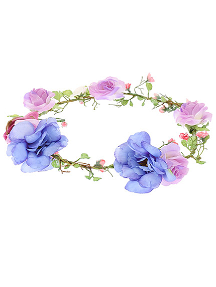 フラワーヘッドアクセ　BLU