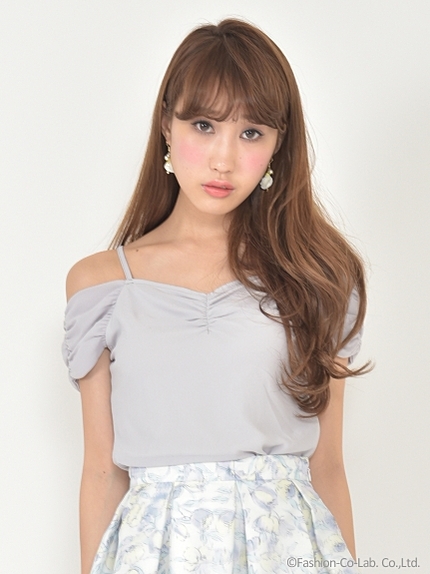 オフショルシャーリングTOPS