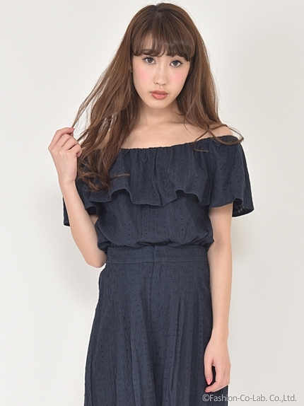 コットンレースフリルTOPS