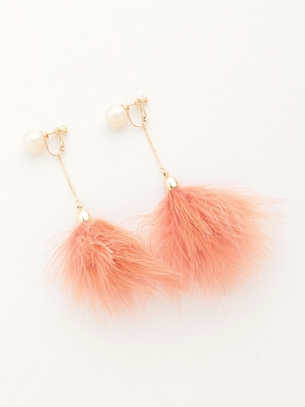 パステルフェザーイヤリング