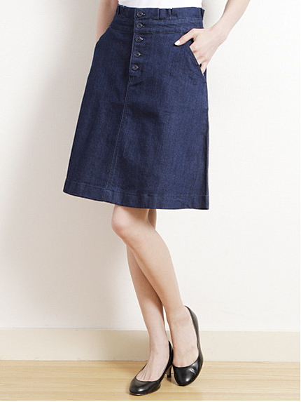 【W closet】デニムミディスカート