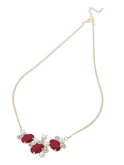 ランダムビジューネックレス