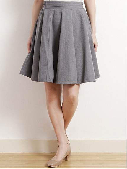 ウエストタックミディフレアスカート